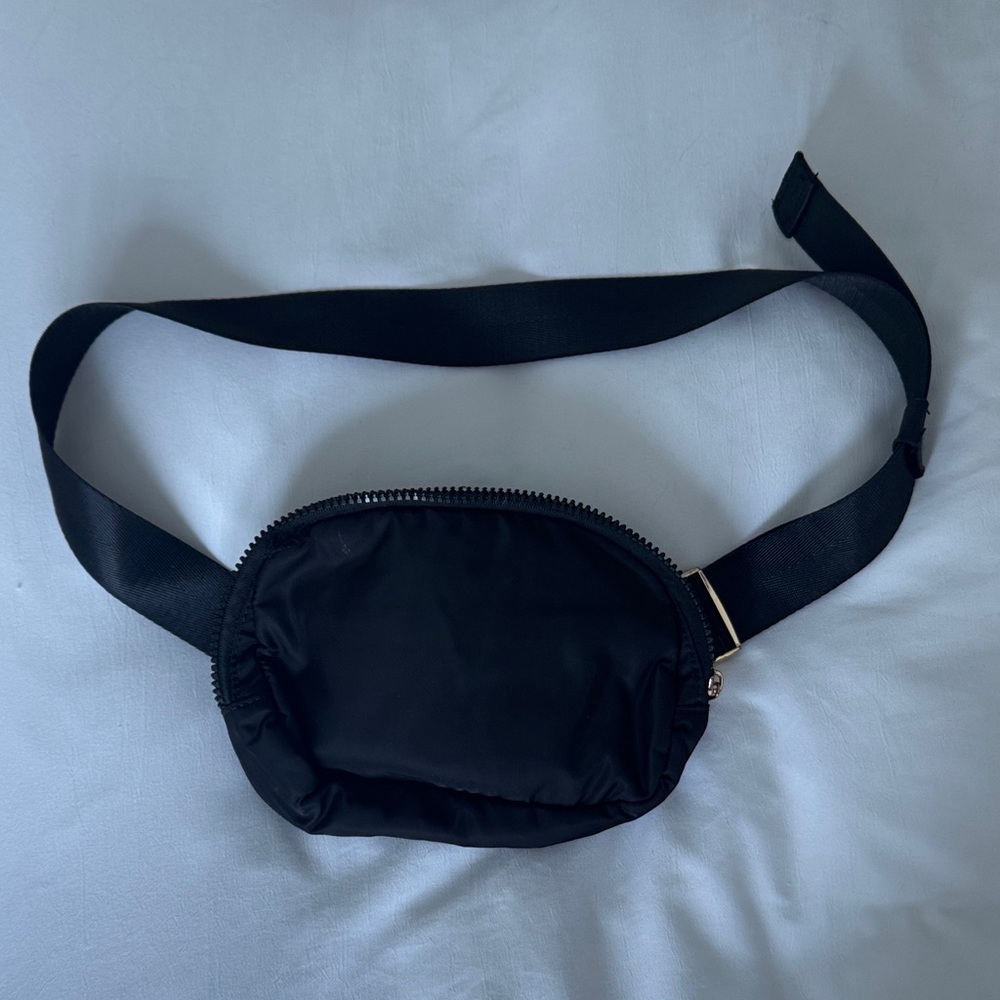 Anthropologie Black Nylon Waist Pouch